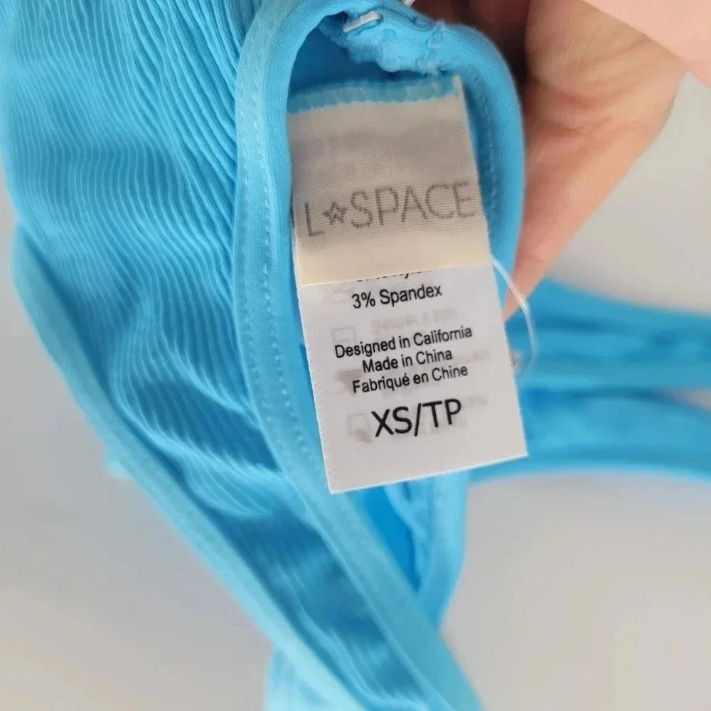 L Space womens Robbie Bikini Top Blue Xsmall - Picture 5 of 5